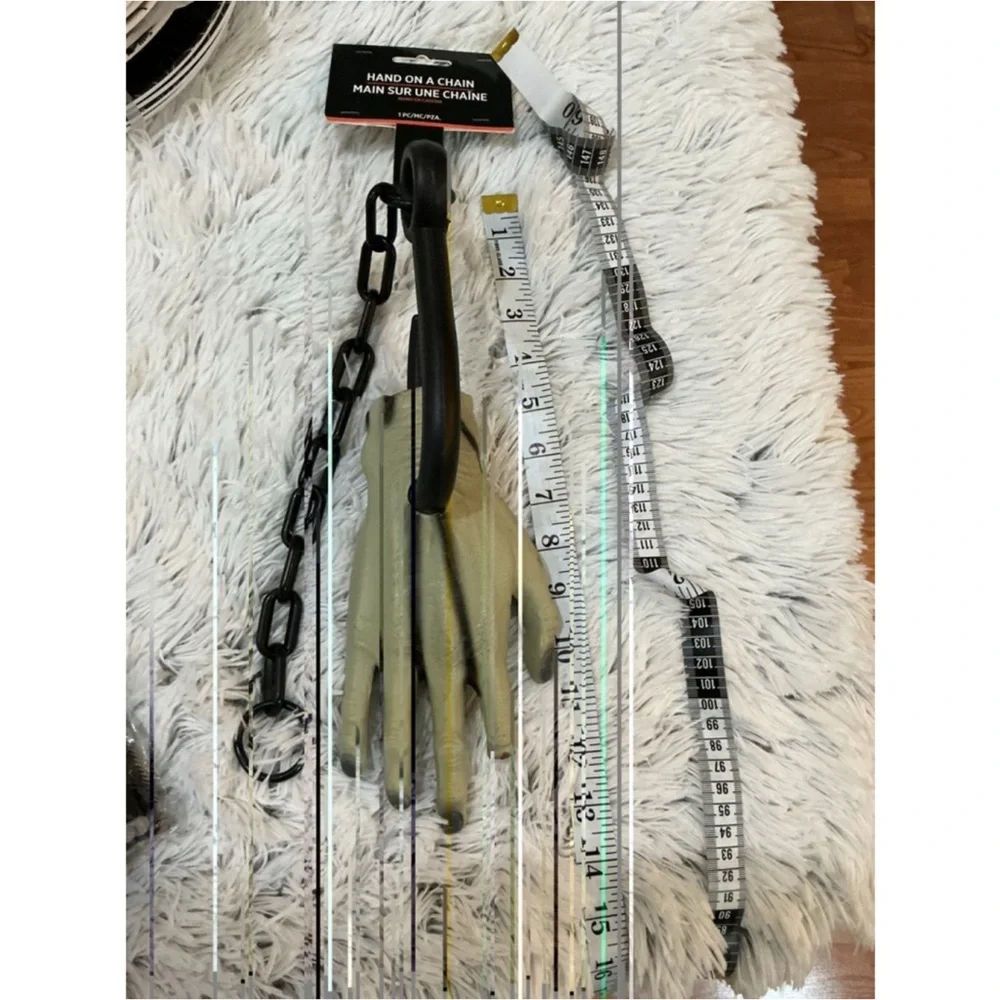 Amscan Halloween Hanging Zombie Hand Prop Tan Black 25